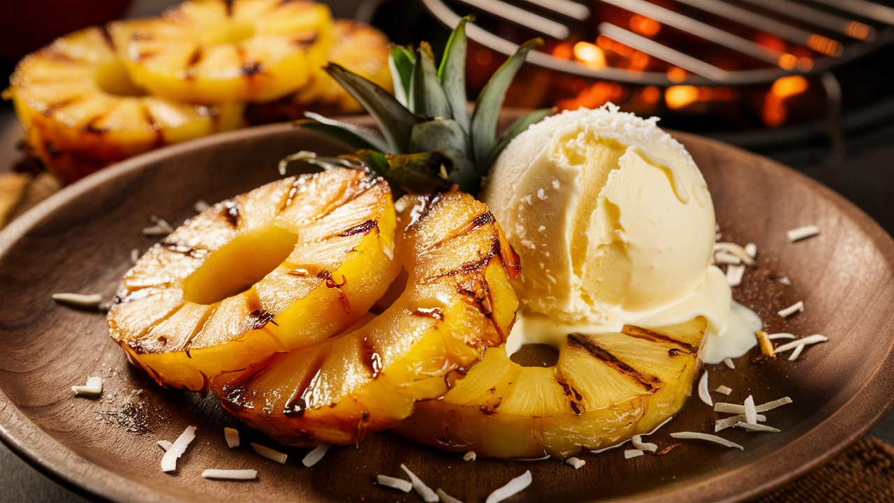 Gegrilde ananas BBQ