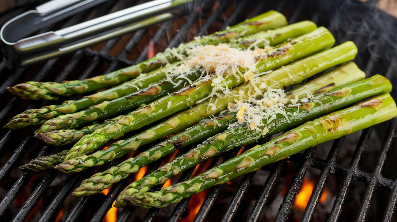Groene asperges op de BBQ