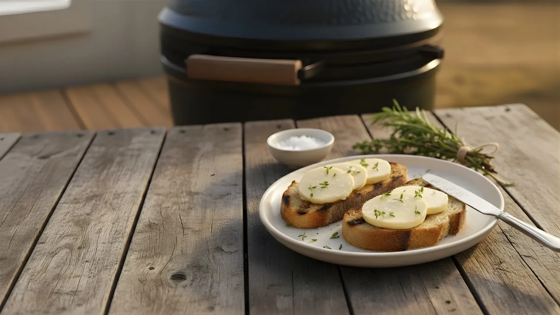 Gerookte boter van de BBQ