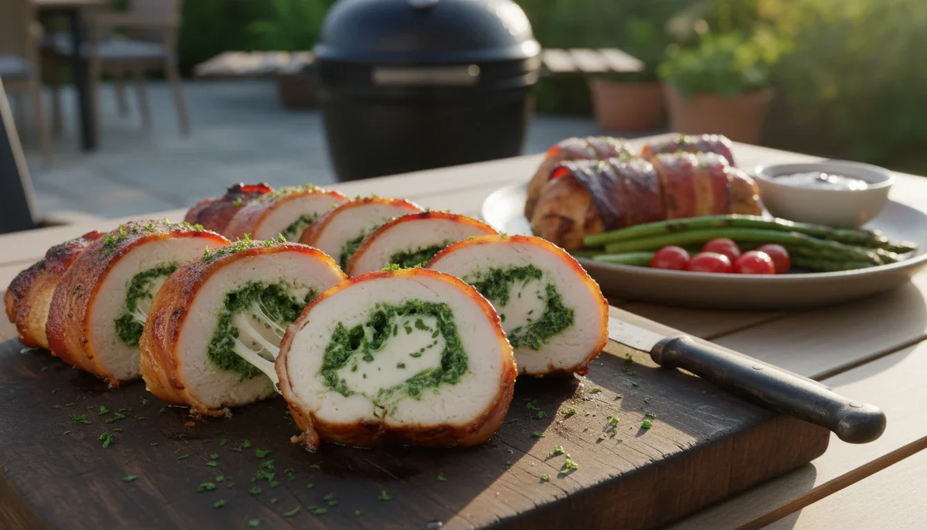 Gevulde kipfilet BBQ