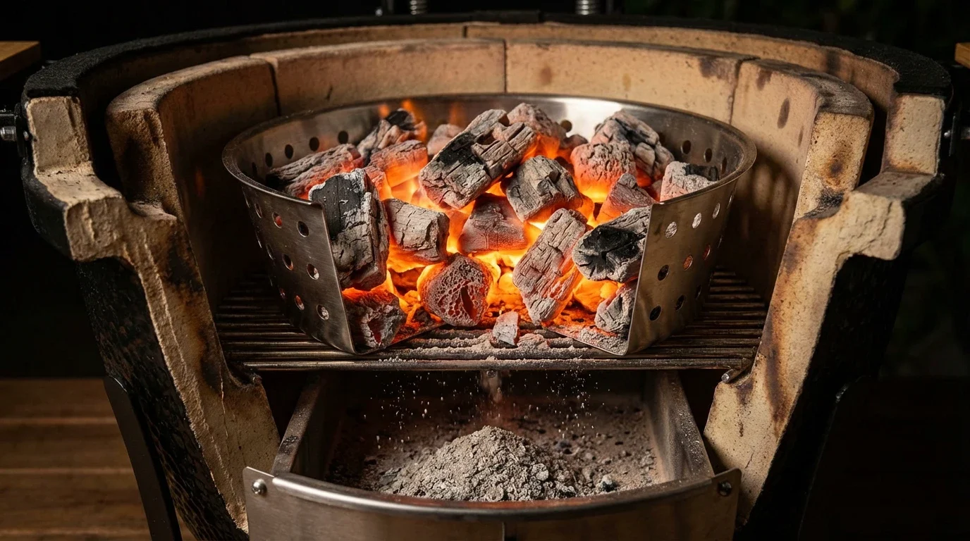 hoeveel houtskool in kamado