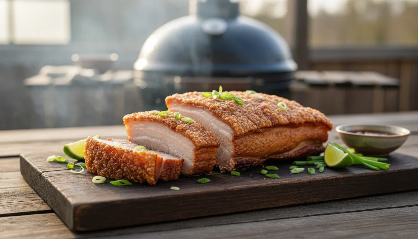 Krokante buikspek Kamado