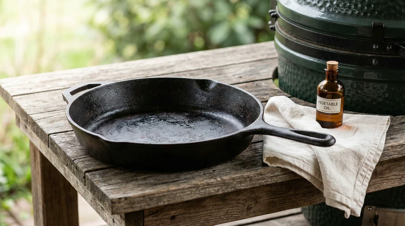 gietijzeren pan schoonmaken